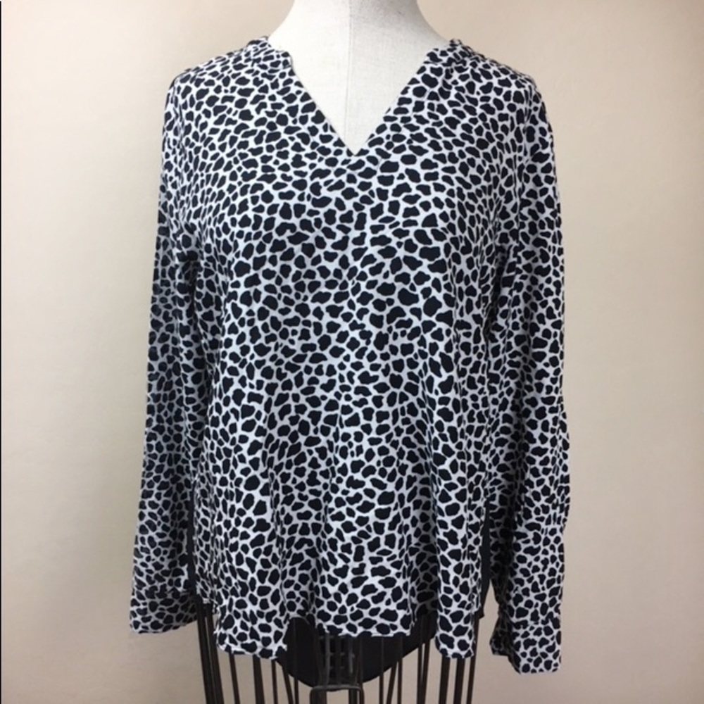 Two Vince Camuto Animal Print Blouse